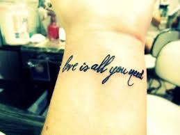 Black Short Love Quote Tattoos for Women - Meaningful Short Love ... via Relatably.com