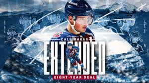 Cale Makar celebrating with the Colorado Avalanche