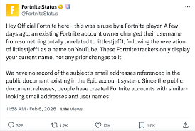 El 'cuenta Fortnite de Jeffrey Epstein' es una broma: Epic Games confirma que es una cuenta falsa