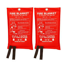 Ahfiwaso Fiberglass Emergency Fire Blanket Survival Safety ...