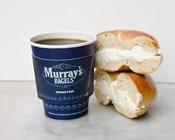 Image of New York Bagel with Cream Cheese and Coffee