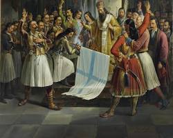 Ελληνική Επανάσταση 1821 ιστορικός πίνακας, δημιουργία από AI