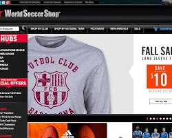 Image of World Soccer Shop website