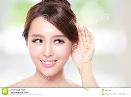 Happy woman with health skin talk to you - happy-woman-health-skin-talk-to-you-attractive-teeth-nature-green-background-asian-40857138