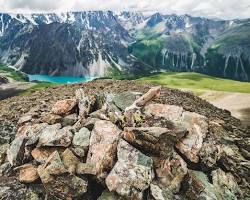 Image of majestic glacier overlooking a valley