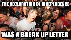 Image result for funny picture declaration of independence