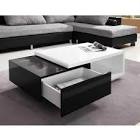 Table basse blanc noir