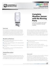 Complete Weather Sensor with No Moving Parts