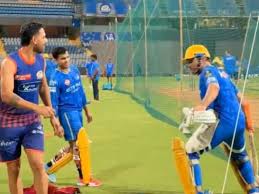 MS Dhoni Chases Mumbai Indians Star With Bat In Hand. Video Breaks The Internet