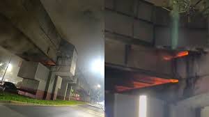 Se incendia interestación Velódromo-Ciudad Deportiva de la Línea 9 del Metro CDMX
