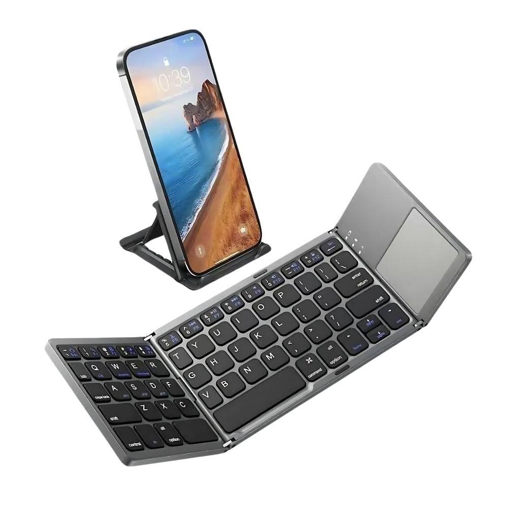 Mini Portable Folding Keyboard with Bluetooth for iPhone, iPad, Mac, and more
