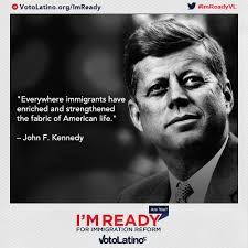 Everywhere immigrants have enriched and strengthened the fabric of ... via Relatably.com