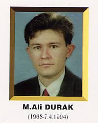 1968 yılında Erzincan ilinde doğan ve Adana Kadirli nüfusuna kayıtlı M. Ali DURAK bekâr olup, babası Mehmet, annesi Fatma&#39;dır. - 86