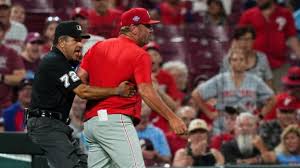 Phillies coach has to be held back after being ejected