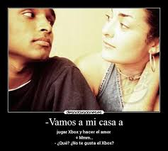 carteles casa vamos casa jugar xbox hacer amor gusta novios chico chica desmotivaciones - SuperStock_410781086