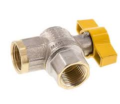 Rp 1/2 Inch Gas 2-Way Right Angle Brass Ball Valve | Tameson