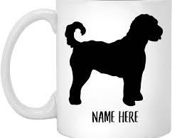 mug with a simple dog silhouetteの画像