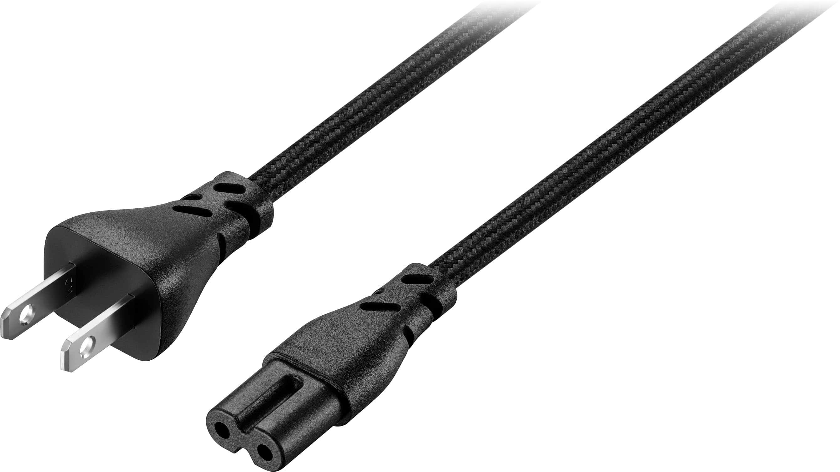 Rocketfish 8 ft. Non-Polarized Braided Power Cord