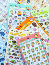 「ボンボンドロップシール」が公式抽選販売！お文具さんといっしょ、コジコジなど2商品1組の全4セット（インサイド）
