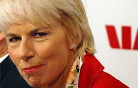 Happy gail kelly - horrendous. Posted Image Smug gail kelly - marginally less horrendous because she&#39;s hiding those massive chompers - Gail-Kelly-300x190