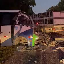 Acidente entre ônibus e carreta deixa 21 mortos e 4 feridos no Paraná