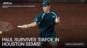 Paul survives Tiafoe & rain, reaches first ATP clay final in Houston