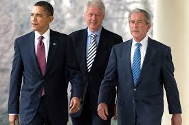 Image result for bush, obama, and military