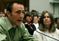 Kevin Tillman, sits next to his mother Mary Tillman, as he testifies on what his family was told about the death of his brother Patrick Tillman during a ... - 20070424__bn24tillman_200