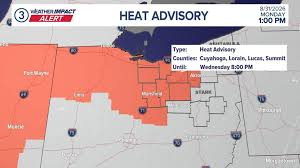 Heat Advisory to begin Tuesday for portions of Northeast Ohio: See which counties are impacted