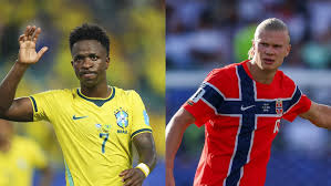 Brasil-Noruega: Vinicius y Haaland se citan en el área