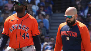 Astros DH Alvarez (back) exits win, will miss series finale