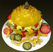 Résultat de recherche d'images pour "cheeseburger that looks like cake"