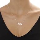 Collier Infini graver avec votre Prnom en argent 925