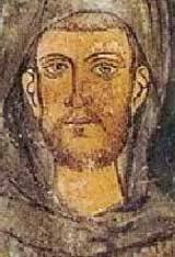 Franz von Assisi. Ältestes, noch zu seinen Lebzeiten entstandenes Bild.