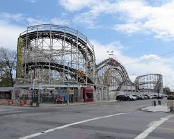 Image of Cyclone roller coaster in Coney Island, New York City