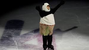 Gold medalist in panda costume shines at Exhibition Gala with Jackie Chan cameo