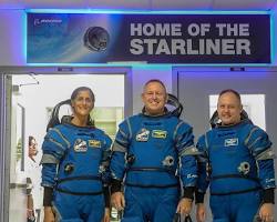 Image of Starliner crew participating in educational outreach programs