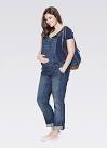 Maternity denim dungarees