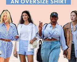 Gambar Oversized Shirt women fashion 2024