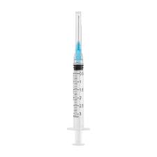 JMU 23 ga Irrigation Syringes with Tips, Blue, Notched Type ...