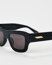Bottega Veneta - Ultrathin Squared Sunglasses - Black | Grey – Xhibition