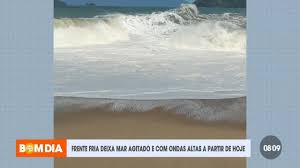 Frente fria deixa mar agitado e com ondas altas a partir de hoje