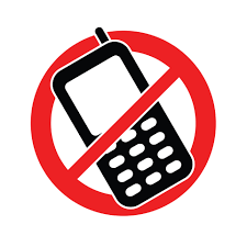 Image result for no cell phone sign black and white