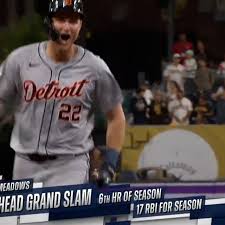 Parker Meadows hits a go-ahead grand slam, giving Tigers a lead over Padres