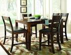 Black and Cherry Pub Table (with Leaf) Counter Chairs. for