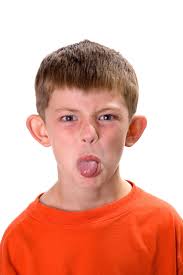 sticking out my tongue