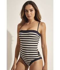 Bañador moldeador copa entera rayas Selmark Mare