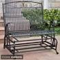 IRON PORCH GLIDER in BLACK with a SILVER