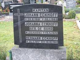 Grab von Johann Eckhoff (20.08.1881-20.01.1965), Friedhof ...