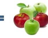 Gambar apples: 3 apples + 2 apples = 5 apples